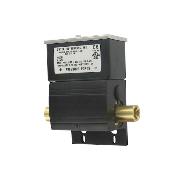 Pressure Switch, Standard, SPDT, 1/4" FNPT, 50 to 75 psi Range, Brass